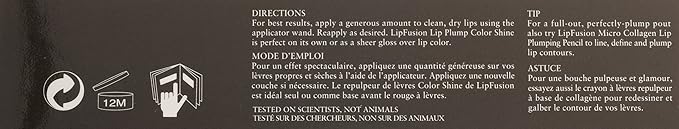 Fusion Beauty Lipfusion Micro Injected Collagen Lip Plump Color Shine, Purrrr, 0.29-Ounce