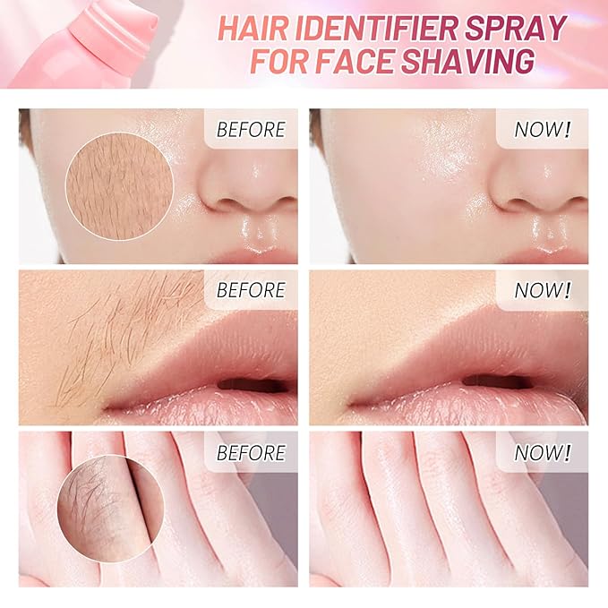 Hair Identifier Spray for Face Shaving,Facial Hair Removal For Women,face hair identifier spray,Moisturizing And Skin Care Set Spray,suitable for all skin types (1 set)