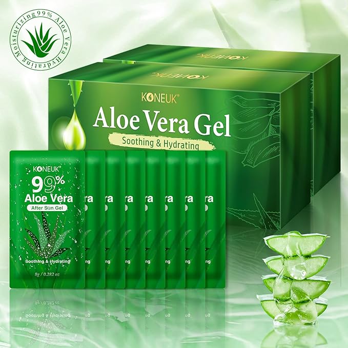 200 Pack Bulk Aloe Vera Gel, 99% Pure Aloe Vera Gel for Face, Hair, Sunburn Relief, Moisturizing Aloe Gel for After Sun Skin Care Relief, Portable Travel Size Aloe Gel Suitable for All Skin Types