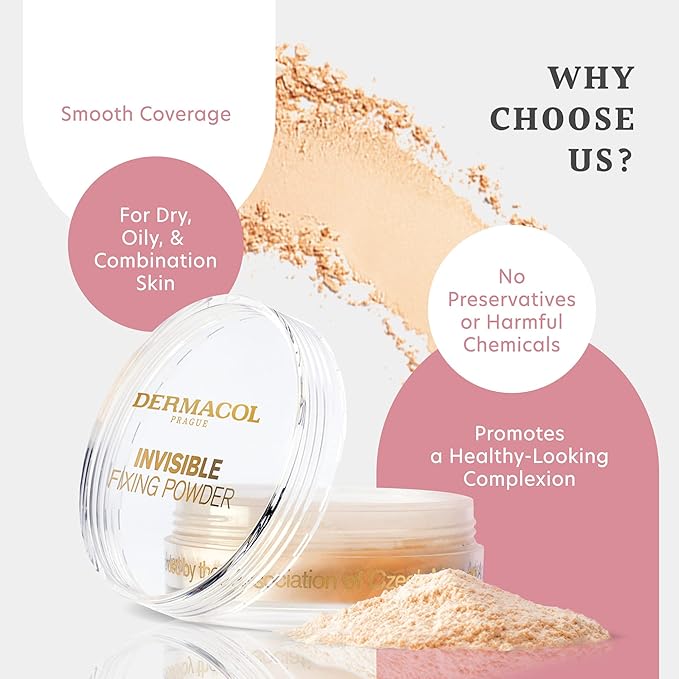 Dermacol - Invisible Fixing Face Powder, Touch-proof Translucent Face 5 g