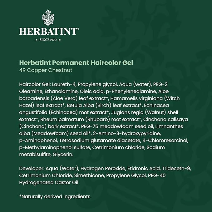 Herbatint Permanent Haircolor Gel, 4R
