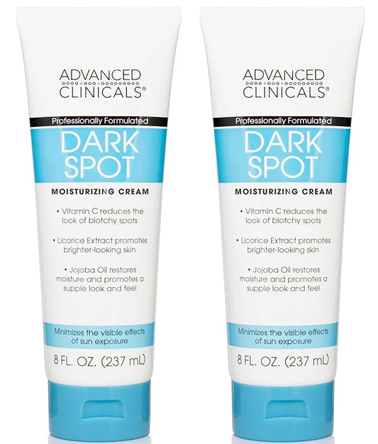 Advanced Clinicals Dark Spot Vitamin C Cream For Face, Hand, & Body Lotion, Anti Aging Therapeutic Skin Care Moisturizer Lotion Reduces Appearance Of Age Spots, Blotchy Skin, & Wrinkles, (2-Pack)