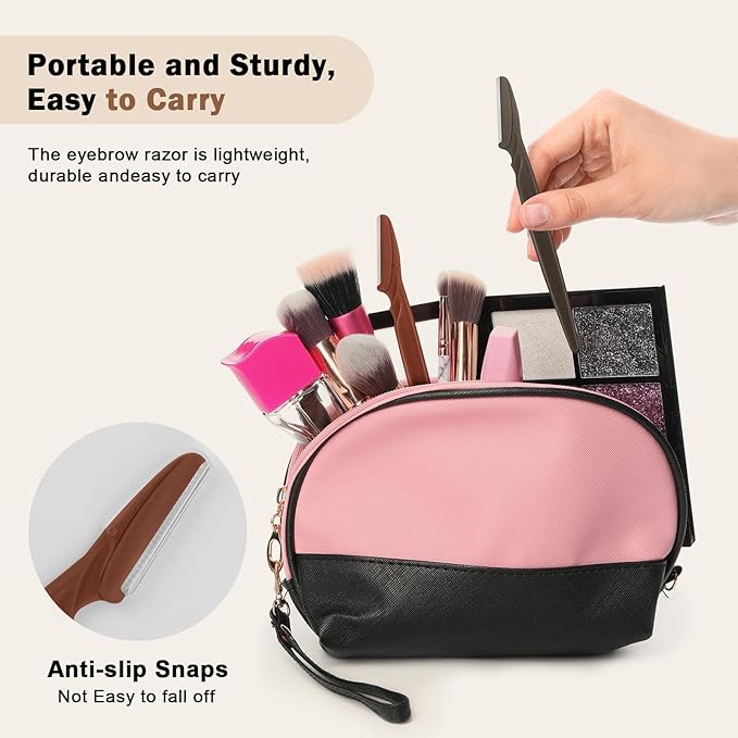 D Dermaplane Razor for Women Face - 18PCS Face Razors for Women - Eyebrow Razor with Precision Cover - Dermaplaning Tool for Face - Face Shaver for Women - Facial Hair Removal for Women - Neutral