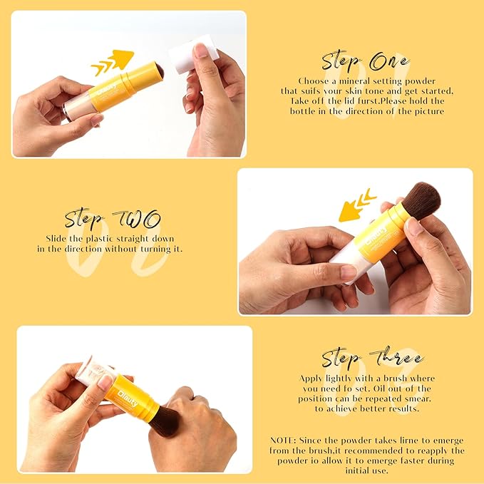 Mineral Sunscreen Setting Powder, Mineral Brush Setting Face (Translucet, ) 8g