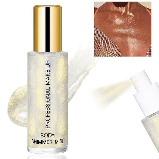 Face Liquid Highlighter Shimmer Body Spray for Hair (Y, Standard)