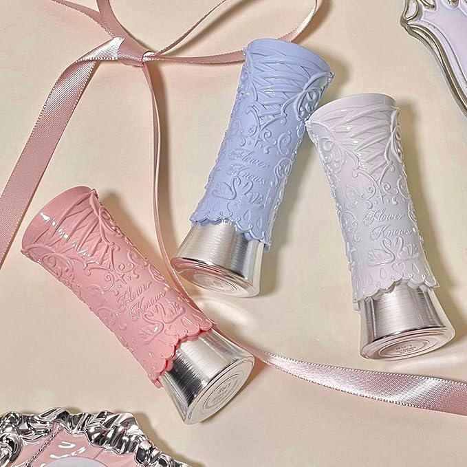 Flower Knows Violet Strawberry Rococo Glitter Lip Gloss G02 Rasberry Booze+Swan Ballet Shine Solid Lip Gloss Stick B06 Blue Ribbon
