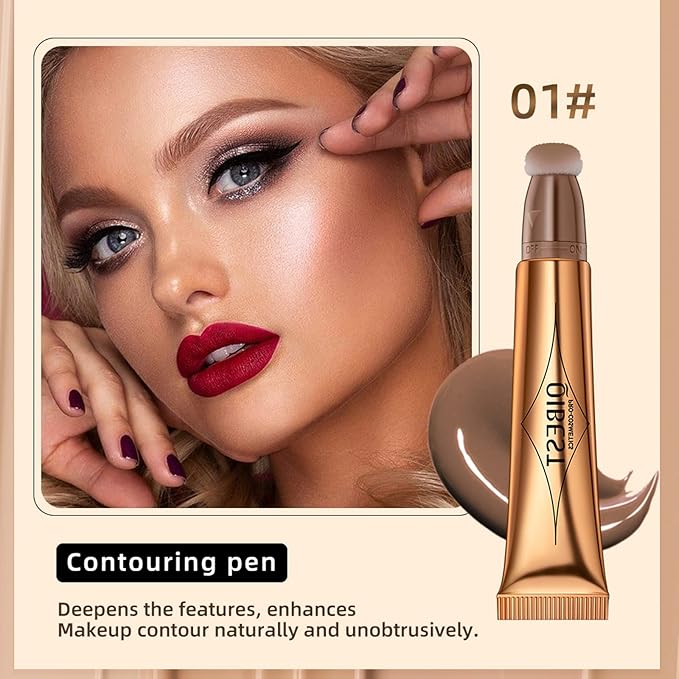 Contour Beauty Wand, Liquid Face Concealer Contouring with Makeup, Cruelty-free(Contour)