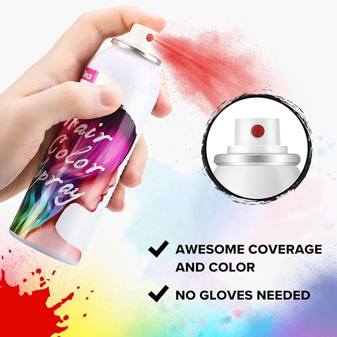 ONE-TIME USE Red Temporary Hair