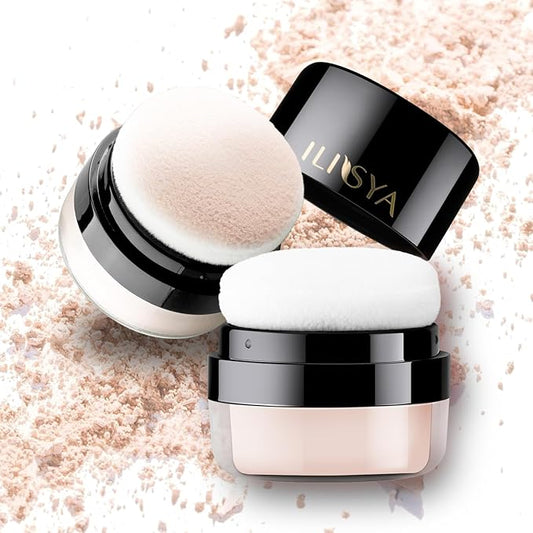 Setting Powder Lightweight Loose Powder Finishing Powder Long-Lasting Ivory)-2 Boxes