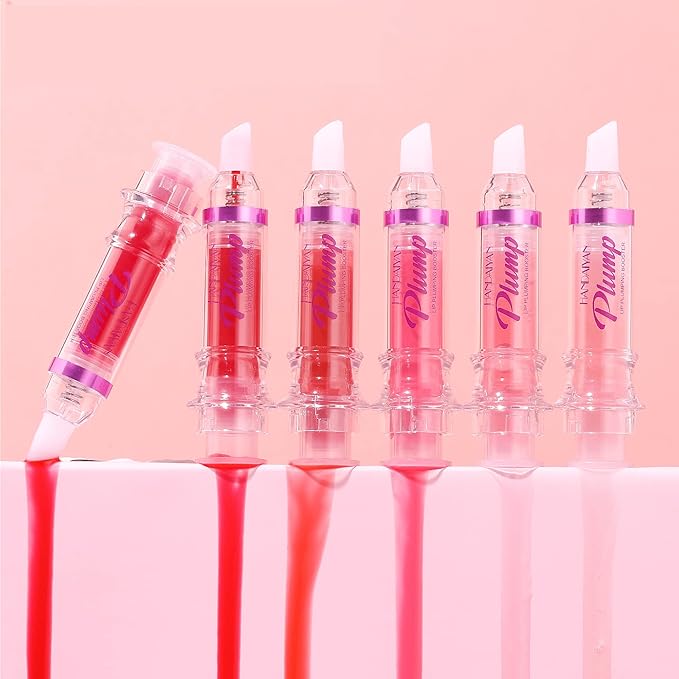 Plumping Lip Oil With Chili Extract - Fuller Lips Instantly! Ultra-Hydrating & Nourishing, Glossy Finish Lip Glow Oil, Lip Plumping Booster Plump, Smooth, and Define Your Lips Naturally (01 Pink)