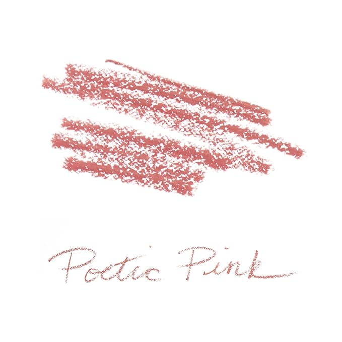 LAURA GELLER NEW YORK Marble Lips Multidimensional Liner, Poetic Pink - Marbleized Smooth Glide Sharpenable Lip Liner for Fuller Lips