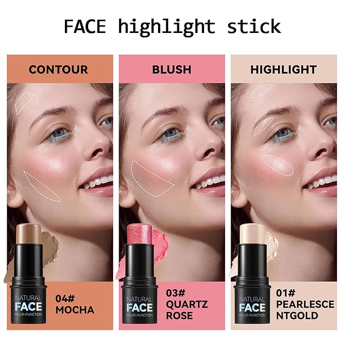 Highlighter Contour Stick, Milk Makeup Contour, Blush Sticks, 01#PEARLESCENT GOLD