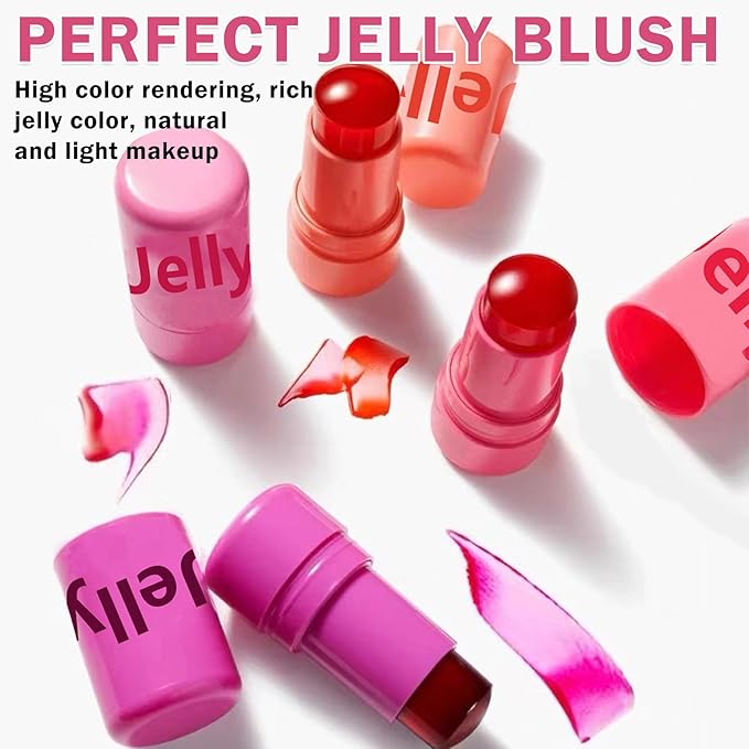 4PCS Cooling Water Jelly Tint Blush Stick for Cruelty Free