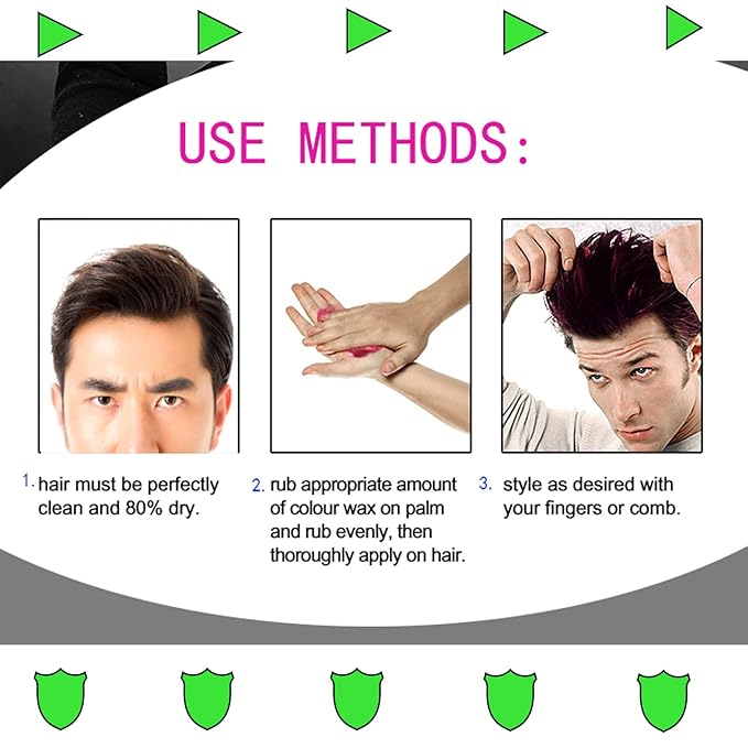 Green Puprle Red Gray Temporary