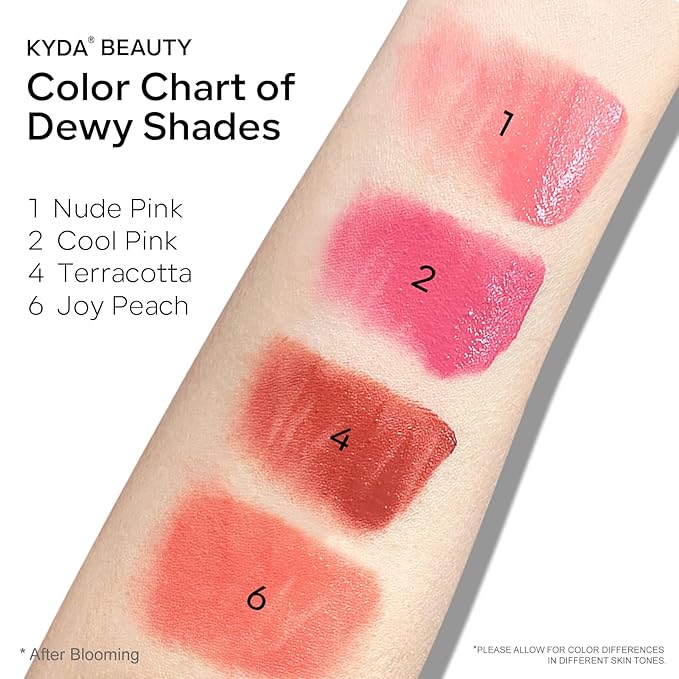 KYDA Liquid Blush, Matte Tinted for Cheeks, Lasting Dewy Finish, High Pigment Soft Creamy Blush, Blendable Lightweight Cover-Terracotta Color