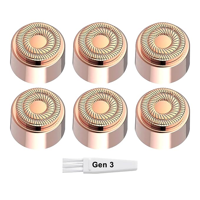 Replacement Heads Gen 3 for New Version Flawless Facial Hair Remover Generation 3, Double Ring Blades Head for New Flawless, 6 pack