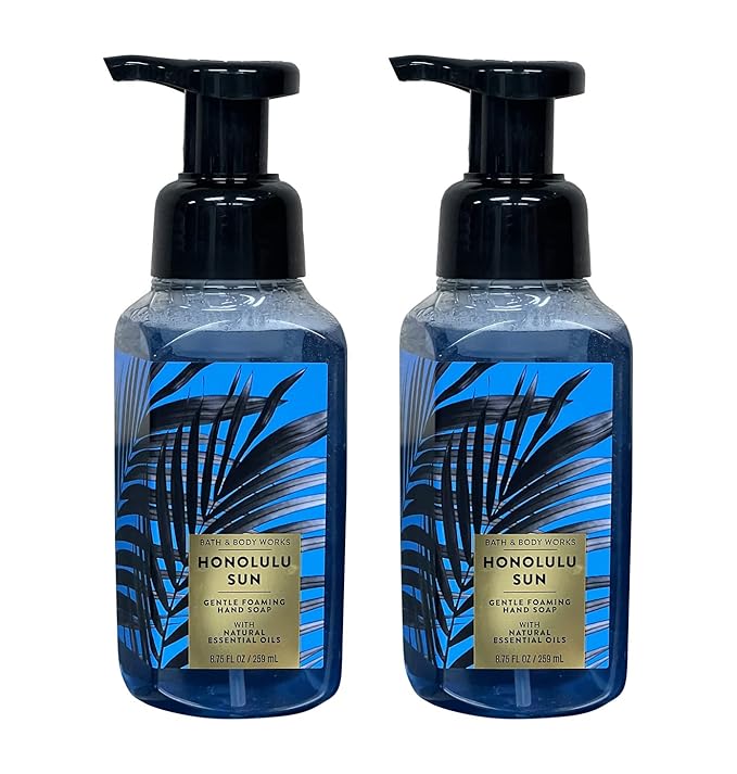 Bath and Body Works Honolulu Sun Gentle Foaming Hand Soap, 2-Pack 8.75 Ounce (Honolulu Sun) (Packaging may vary)