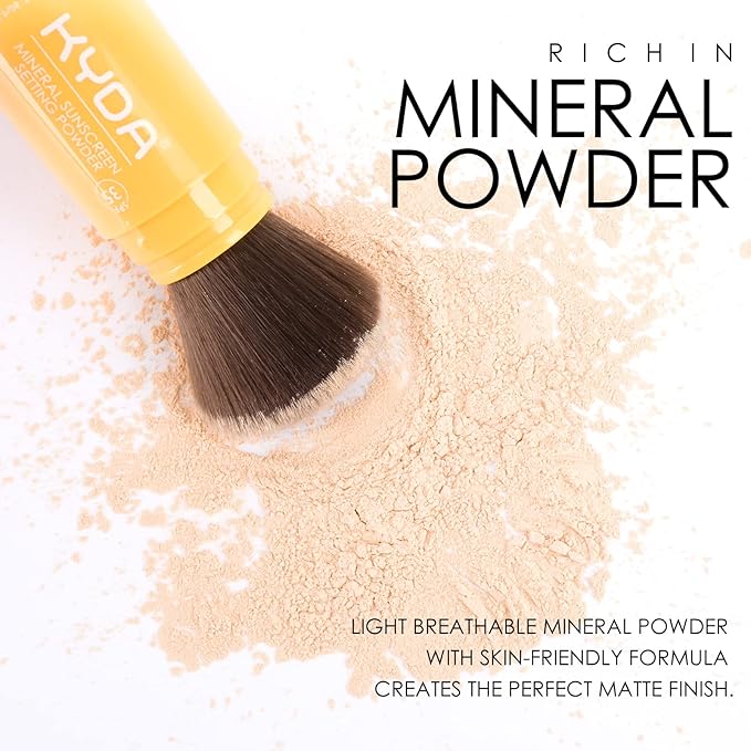 KYDA Mineral Sunscreen Setting Powder, SPF 35, Translucent, Ownest Beauty