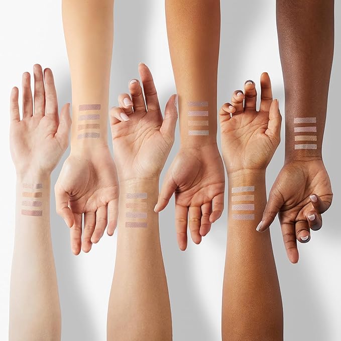 Palladio Eyeshadow Quads Velvety Pigmented Blendable Matte, Metallic & Shimmer Finishes, Creamy Formula, Four Way Quad Eye Shadow Palette, Talc-Free (Girly)