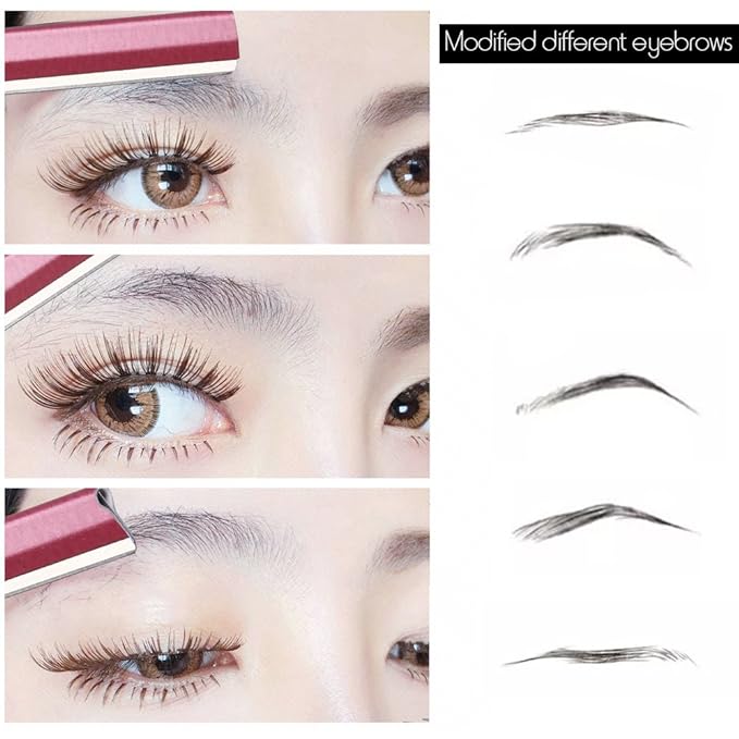 Eyebrow Razor, Eyebrow Razor Shaper for Men and Women, Grooming Shavers (red-10pcs)