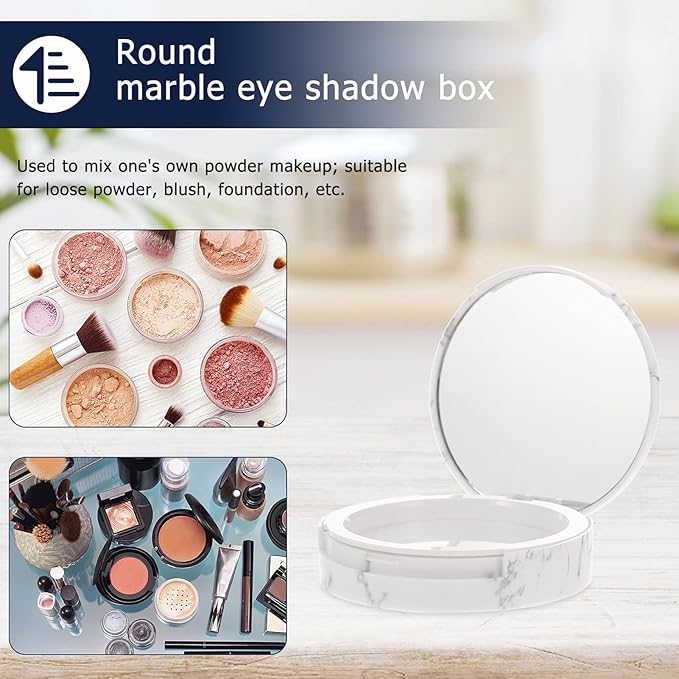 EXCEART Makeup Powder Container Pressed Powder Box 2Pcs