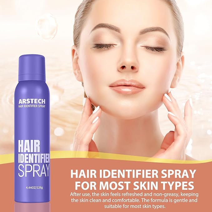 Dermaplane Razor for Women Face Hair Identifier Spray for Face Shaving Dermaplaning Tool Skin Body Dermaplaning Spray for Women with 8 Facial Razor Face Shaver Kit Facial Hair Removal (Purple 2 Pack)