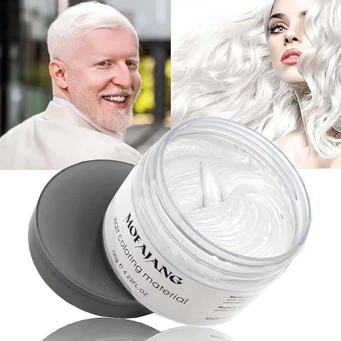 White Temporary Hair Color,Natural Hair