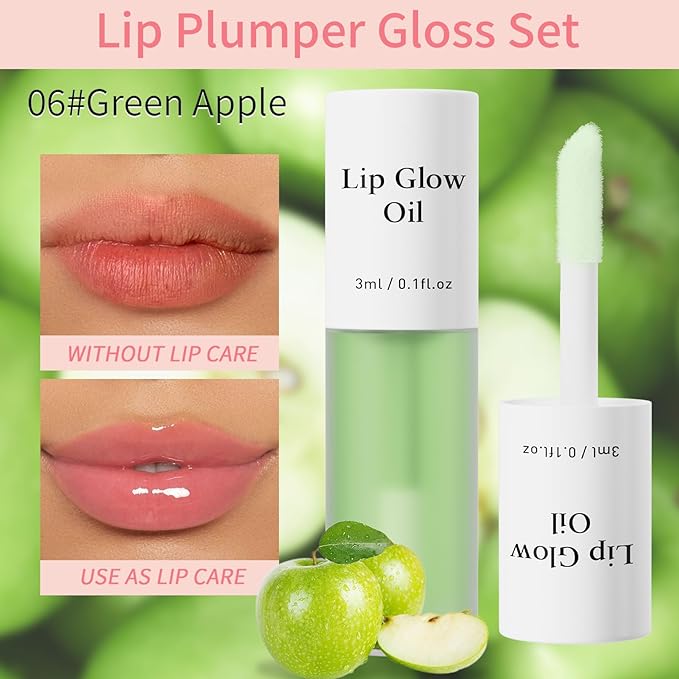 Hellokiss 3Pcs Lip Glow Oil,Moisturizing Lip