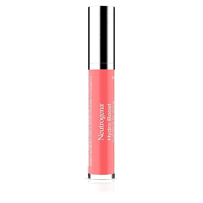 Neutrogena Hydro Boost Hydrating Lip Shine, 30 Flushed Coral Color 0.10 Oz