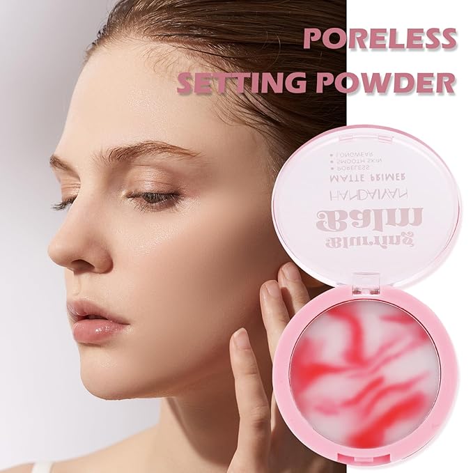 Beauty Poreless Setting Powder, Two Color Cream Translucent Skin Downy