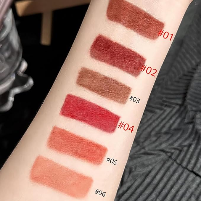 Lip Liner Set, 6 Colors Longwear and Pigmented Matte Lip Pencil Makeup, Smooth Application, Retractable Waterproof Lip Liner