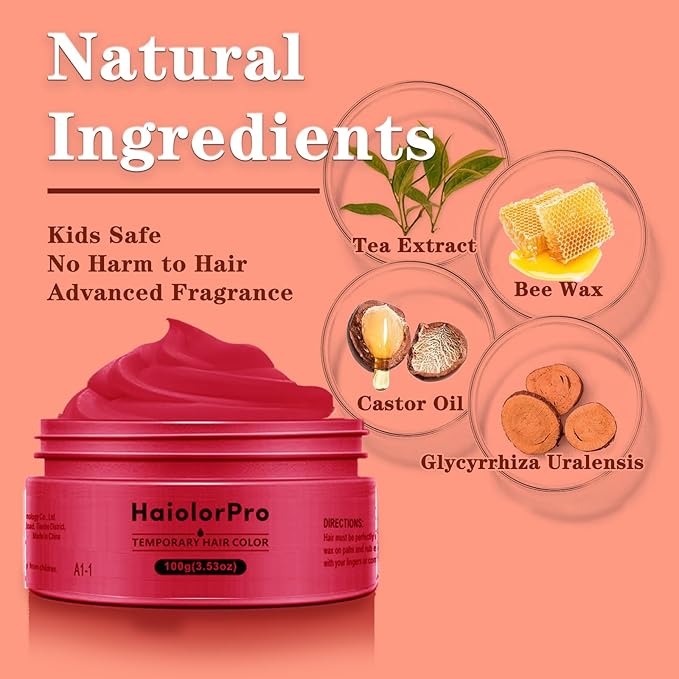 Red Hair Color Wax, Temporary