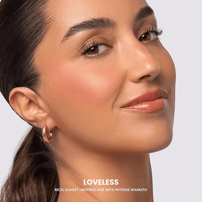 Phase Zero Makeup Powder Blusher - "Loveless" - 4g / 0.141 oz - Full Coverage, Natural Blush - Soft, Buildable Pink, Coral, Peach & Golden Hues - Matte & Shimmering Shades Gives Cheeks a Radiant Glow