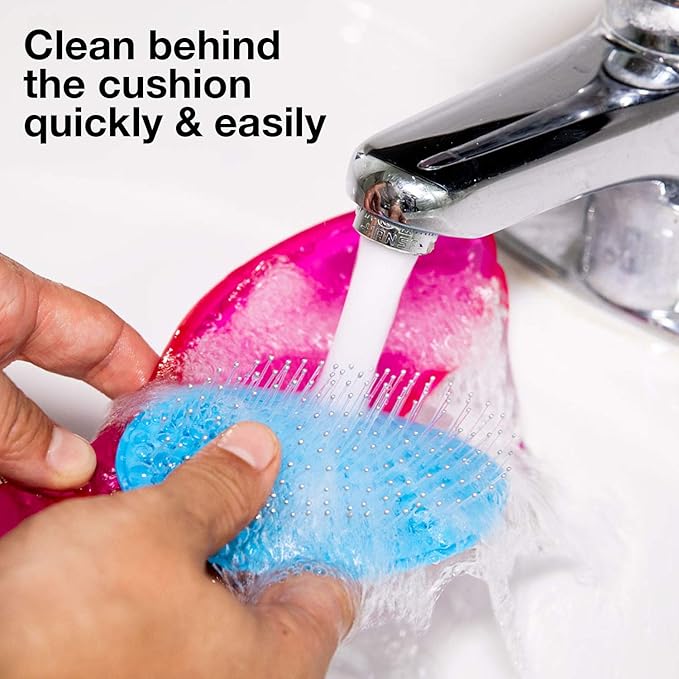 Olivia Garden OG Brush Styler, To Smooth and add Shine, All hair Types, removable cushion for easy cleaning, scalp hugging for scalp massage, gentle, for women, men and children, Black