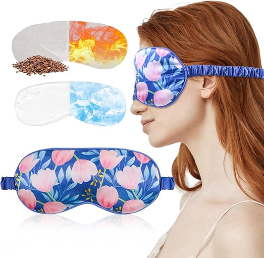 Heated cold eye mask silky