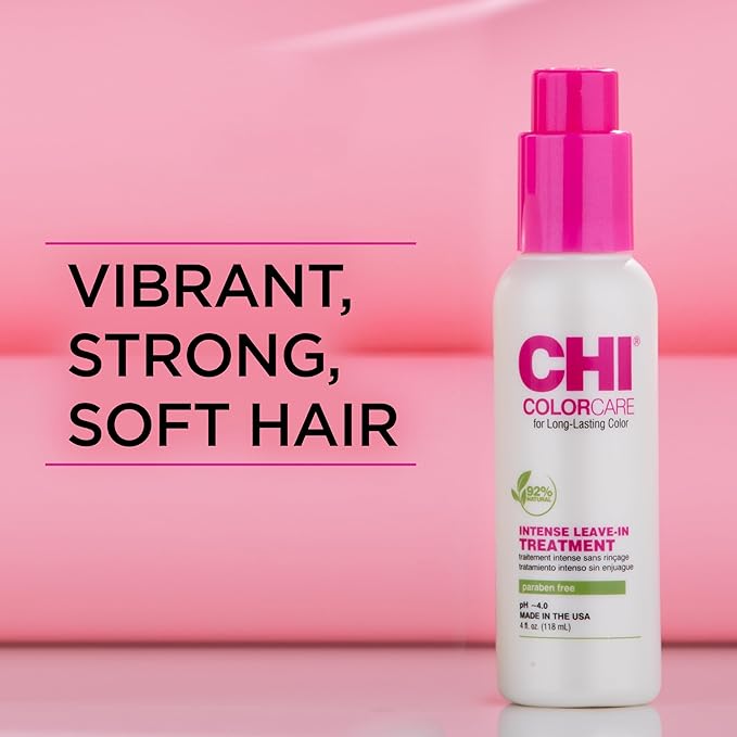CHI ColorCare Intense Leave-In Treatment, Multi-Benefit Hair Product Intensely Revives & Nourishes Dull Hair, Sulfate, Paraben, & Cruelty-Free, 4 Oz