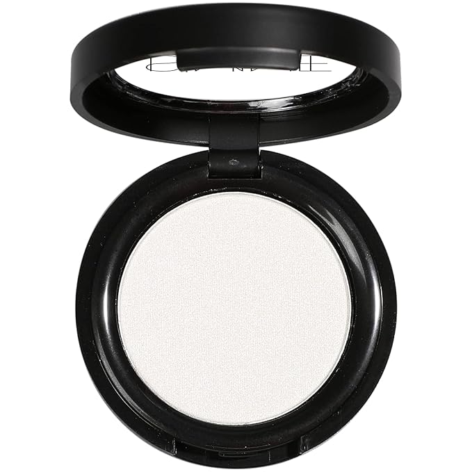 ISMINE Single Eyeshadow Powder Palette Shimmer Pearl White, High Pigment, Longwear Single White Eye Makeup for Day & Night (#01)