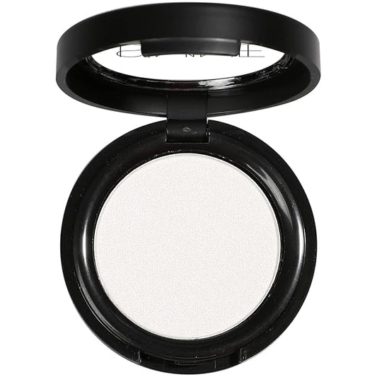 ISMINE Single Eyeshadow Powder Palette Shimmer Pearl White, High Pigment, Longwear Single White Eye Makeup for Day & Night (#01)