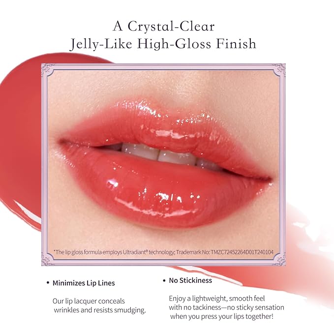 Flower Knows Midsummer Fairytales Lip Gloss G09 Dream Voyager + Violet Strawberry Rococo Glitter Lip Gloss G02 Rasberry Booze