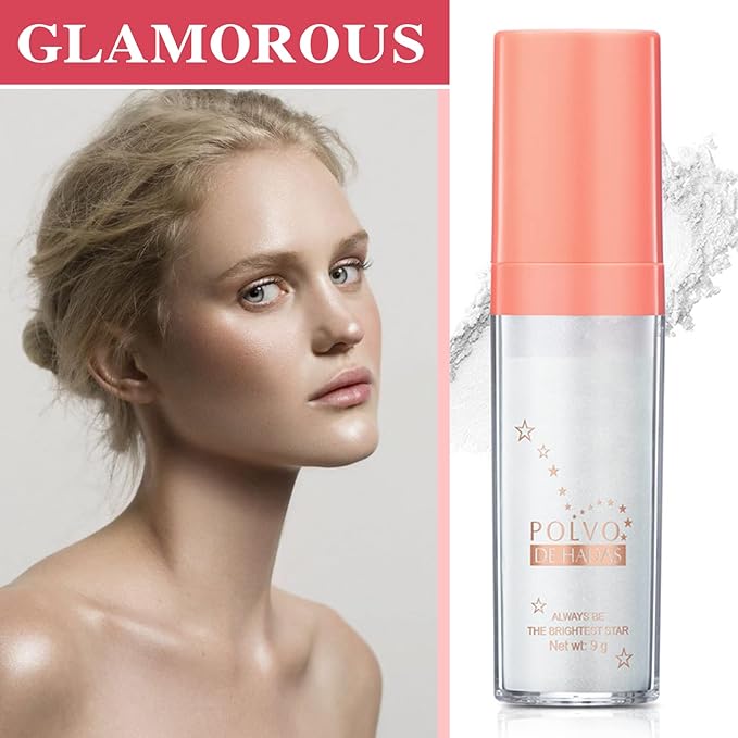 Polvo De Hadas Highlighter Powder Stick Body Face Makeup Gift-Gold