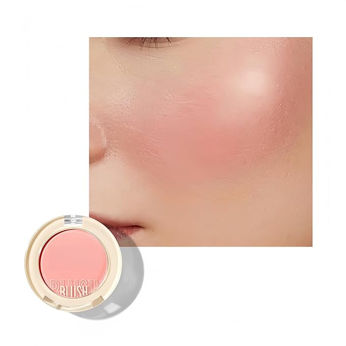 Shiny Blush 12 Color Cream High-Pigmented Buildable Face Blush Long-Lasting Natural Look Face Blush for Cheeks (Color 02)