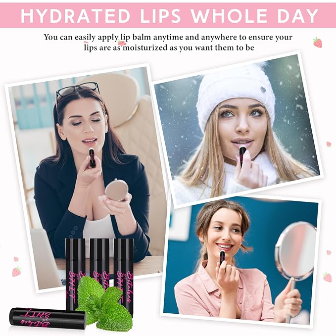 4 Pcs Funny Swear Lip Balm