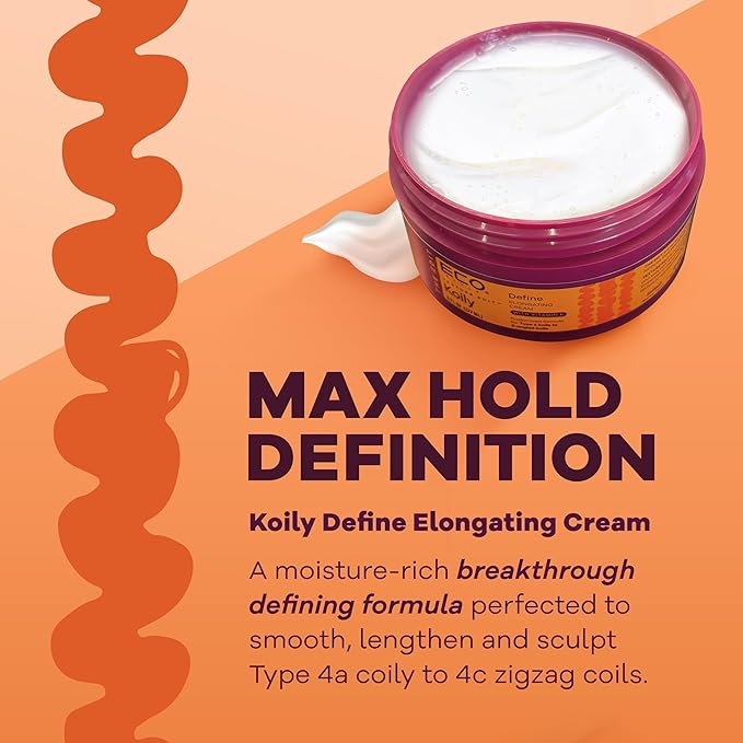 Eco Style Elongating Cream, Texture Edit, Koily Define for Type 4 curly hair, 6oz.