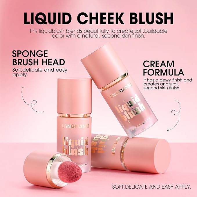 Jolilab Liquid Blush - High Pigment, Long - Lasting, Buildable Color for a Natural Glow(03#)