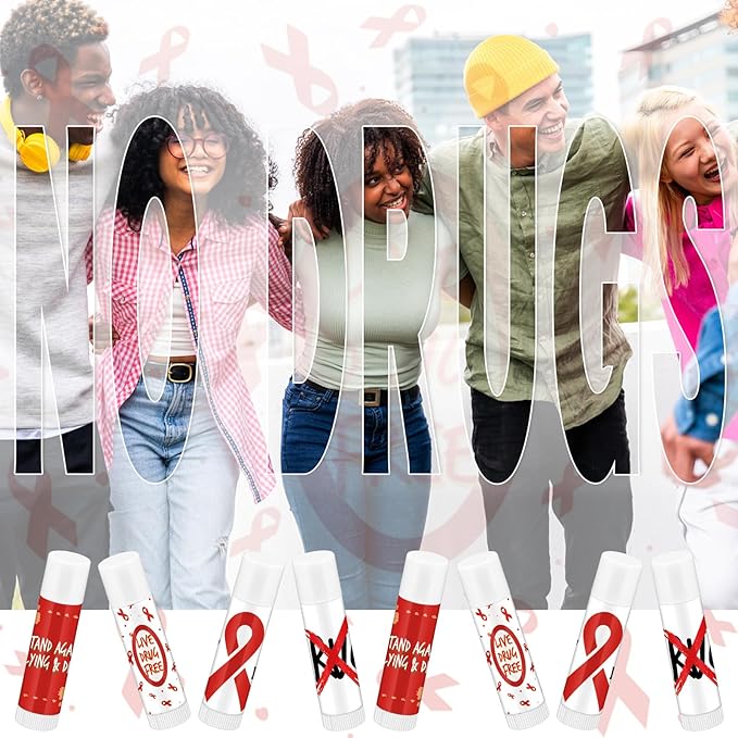 Fumete 50 Pcs Red Awareness Ribbon Fundraising