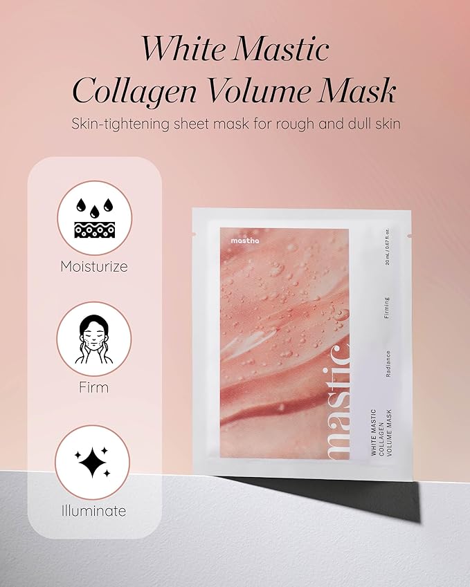 White Mastic Face Mask (Collagen Volume, Sagging