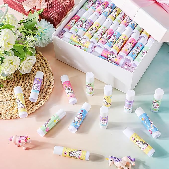 100 Pcs Unicorn Party Favors Lip Supplies