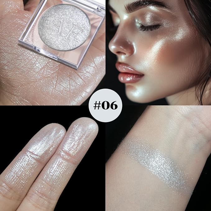 Highlighter Makeup Palette, Long Lasting New Formula, Pearlescent Pearlescent Shimmer