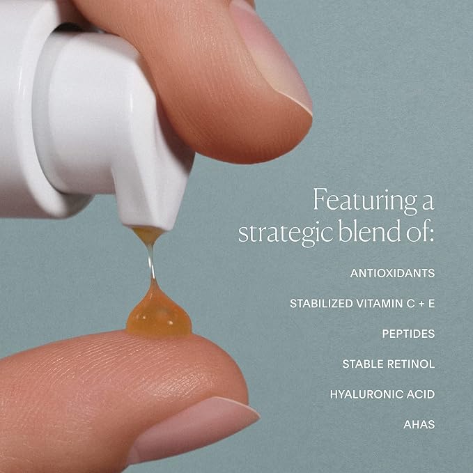 U Beauty Resurfacing Compound Serum - Renew & Illuminate Face Serum - Advanced 8-in-1 Formula with Vitamin C, Retinol, Hyaluronic Acid, & Peptides - Targets Fine Lines, Pores- 1.0 fl.oz