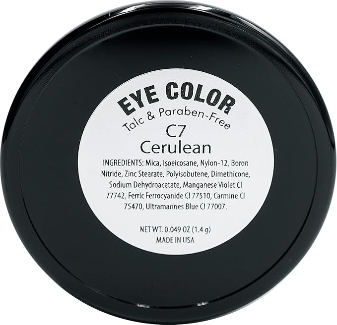 Matte Cerulean Cobalt Deep Royal Navy Blue Pressed Powder Single Vegan Eyeshadow; Talc, Paraben & Cruelty Free
